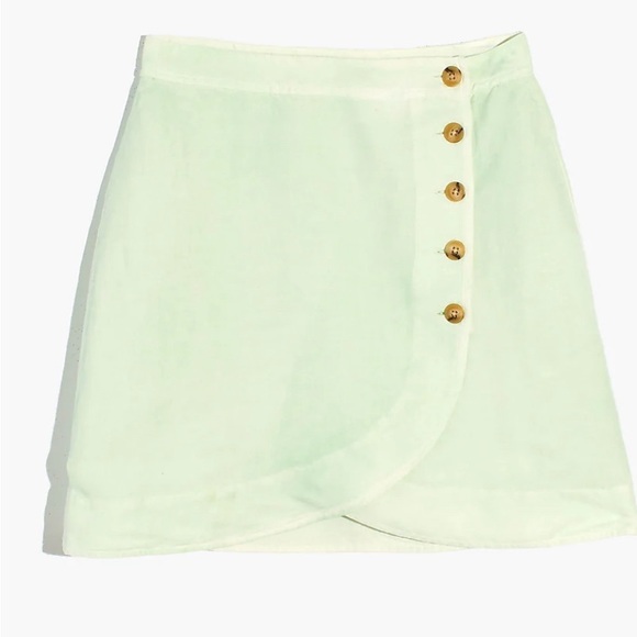 Madewell Linen-Blend Tulip-Hem Mini Skirt: Earth-Dyed Edition Size 4 NWT - Picture 1 of 8
